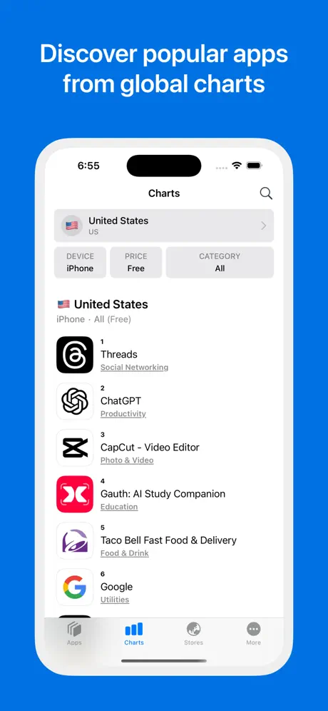 Appboard: Global App Rankings screenshot 1