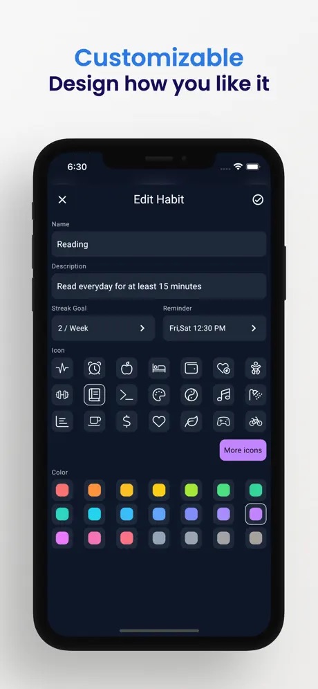 Habit Tracker - HabitKit screenshot 2