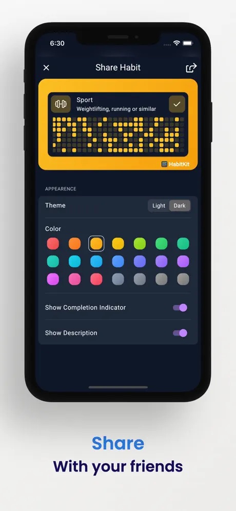 Habit Tracker - HabitKit screenshot 3