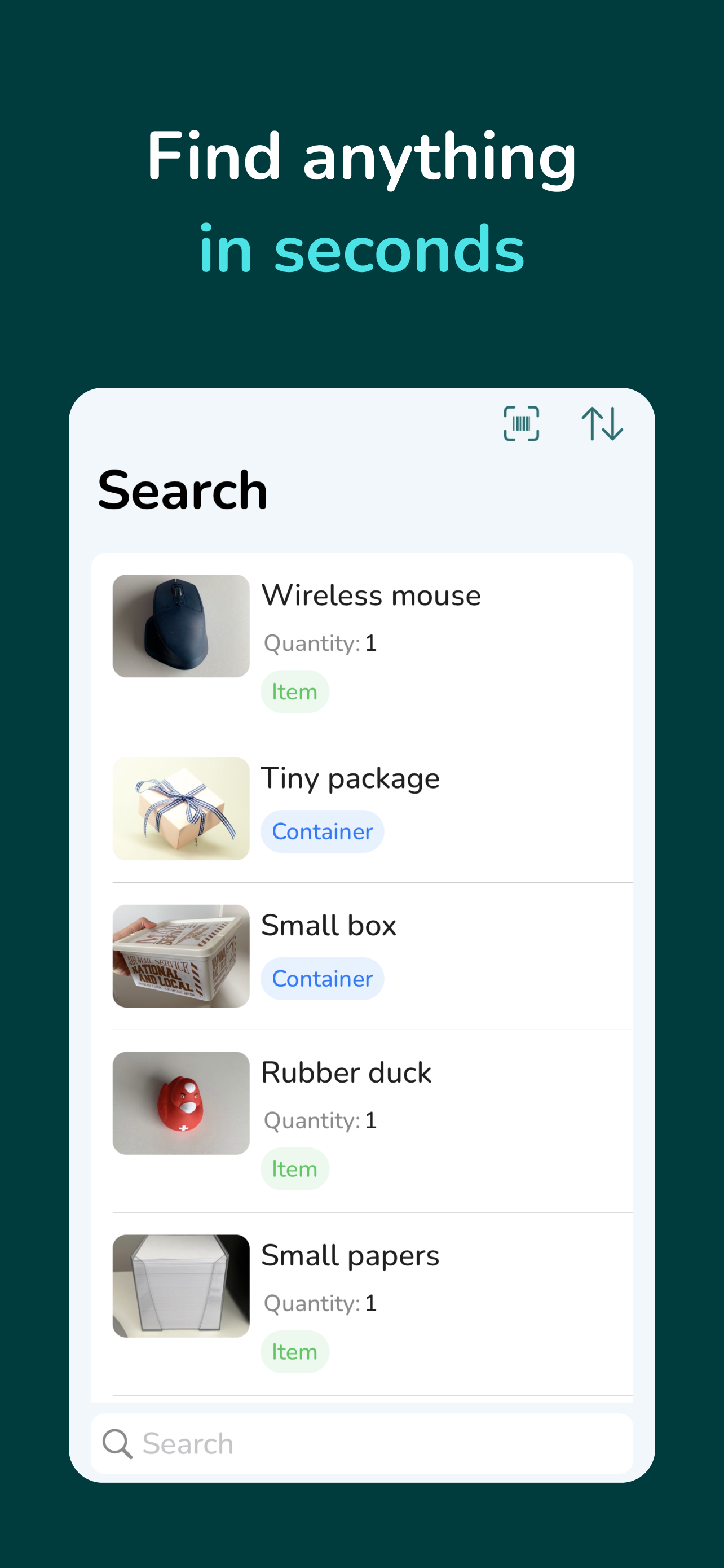 Itemlist : Home Inventory App screenshot 1